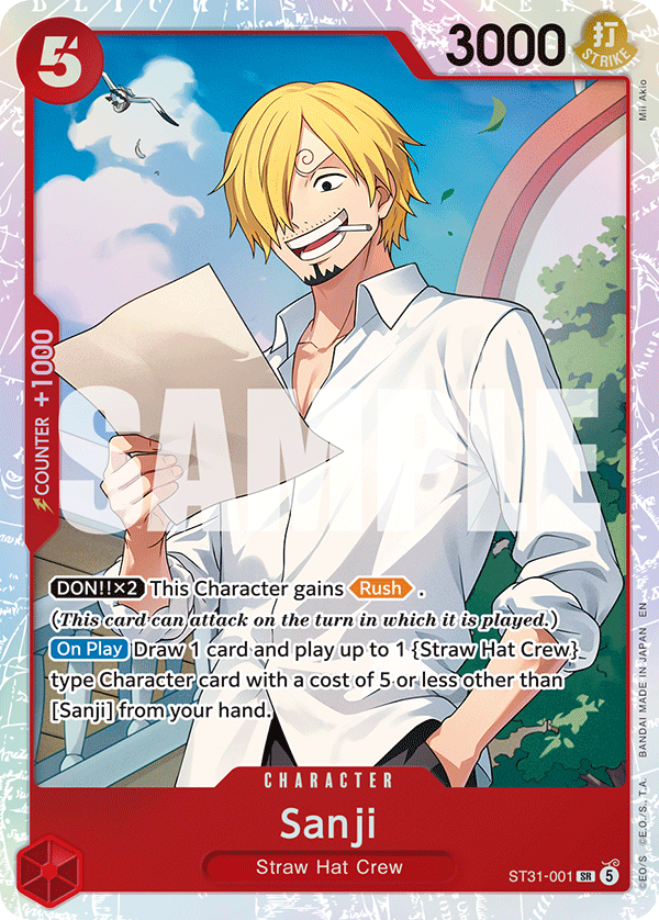 Skutečná leader karta Monkey D. Luffy ST31-001